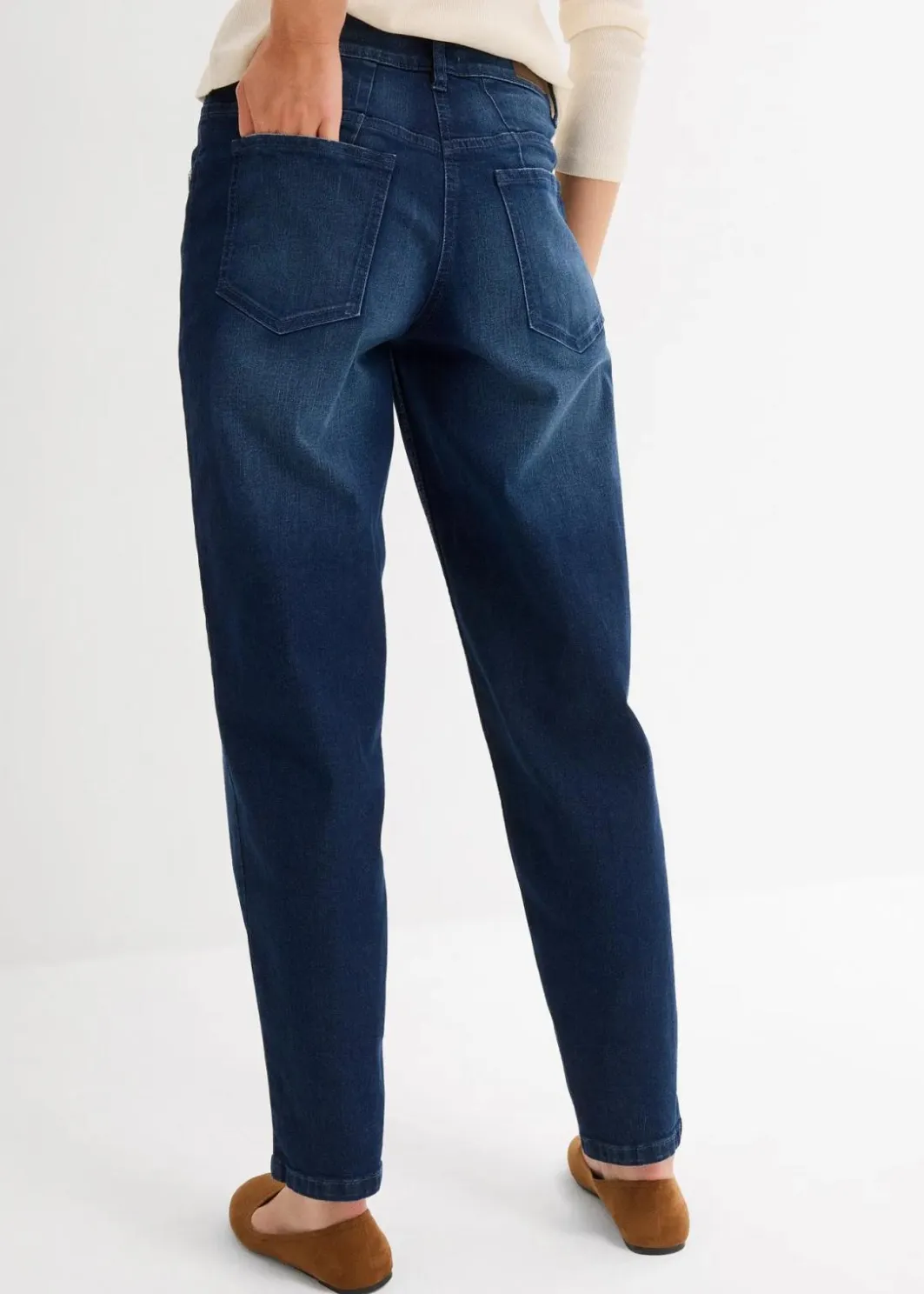 Damen bonprix Bekleidung·Shirts & Tops|Jeans|Barrel-Jeans Mid Waist