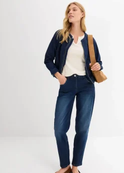Damen bonprix Bekleidung·Shirts & Tops|Jeans|Barrel-Jeans Mid Waist