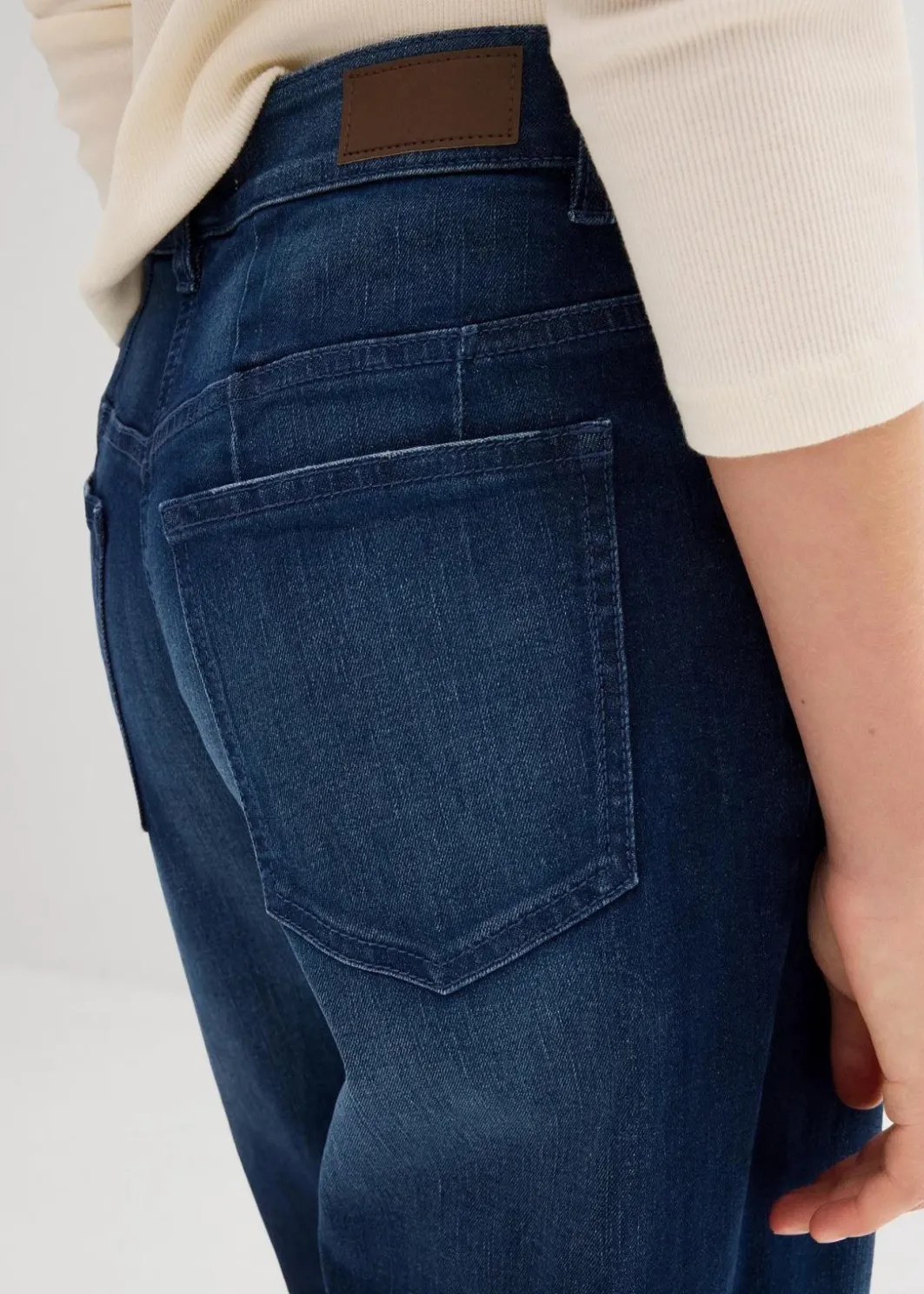 Damen bonprix Bekleidung·Shirts & Tops|Jeans|Barrel-Jeans Mid Waist