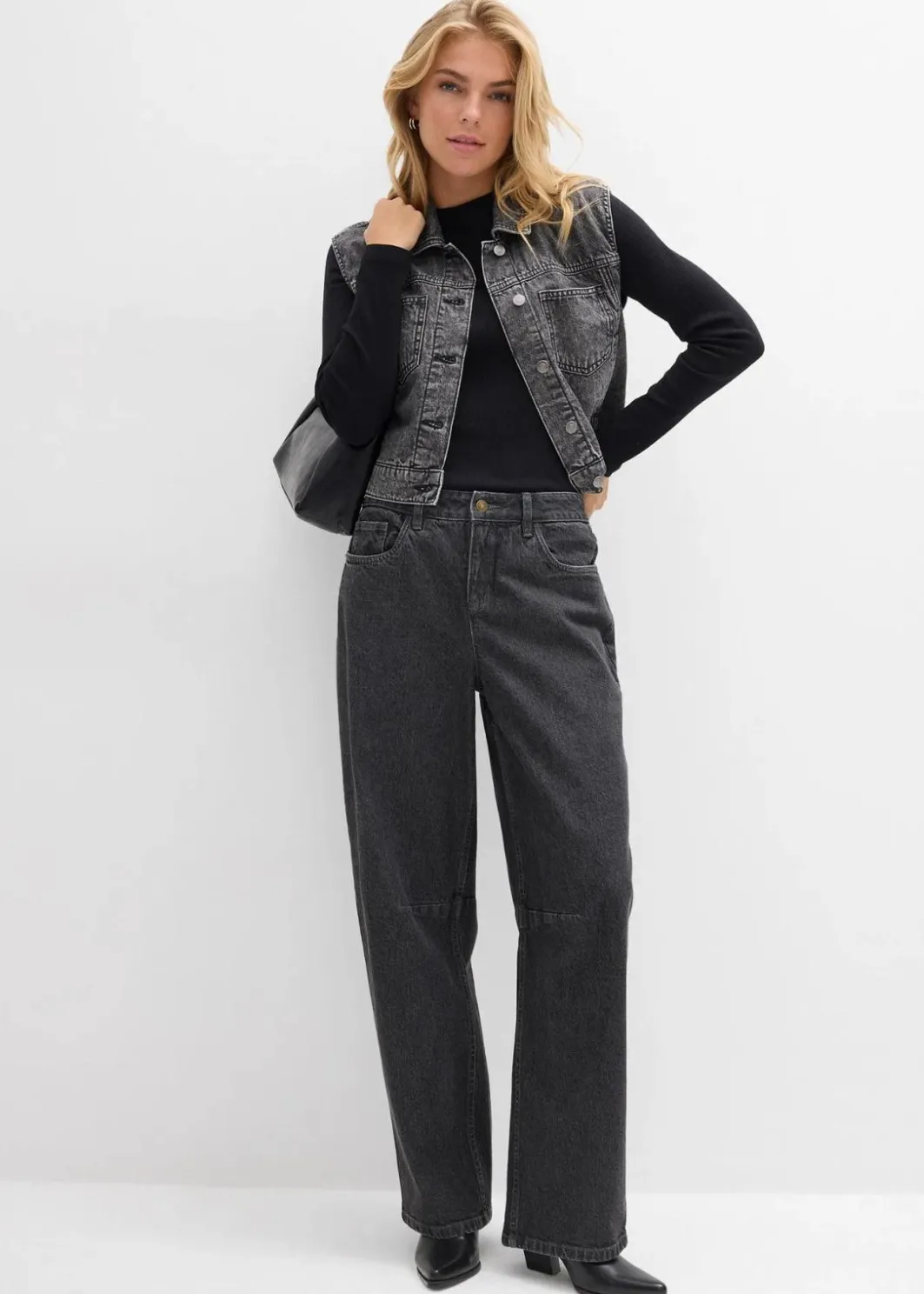 Damen bonprix Jeans|Bekleidung·Shirts & Tops|Barrel-Jeans Mid Waist