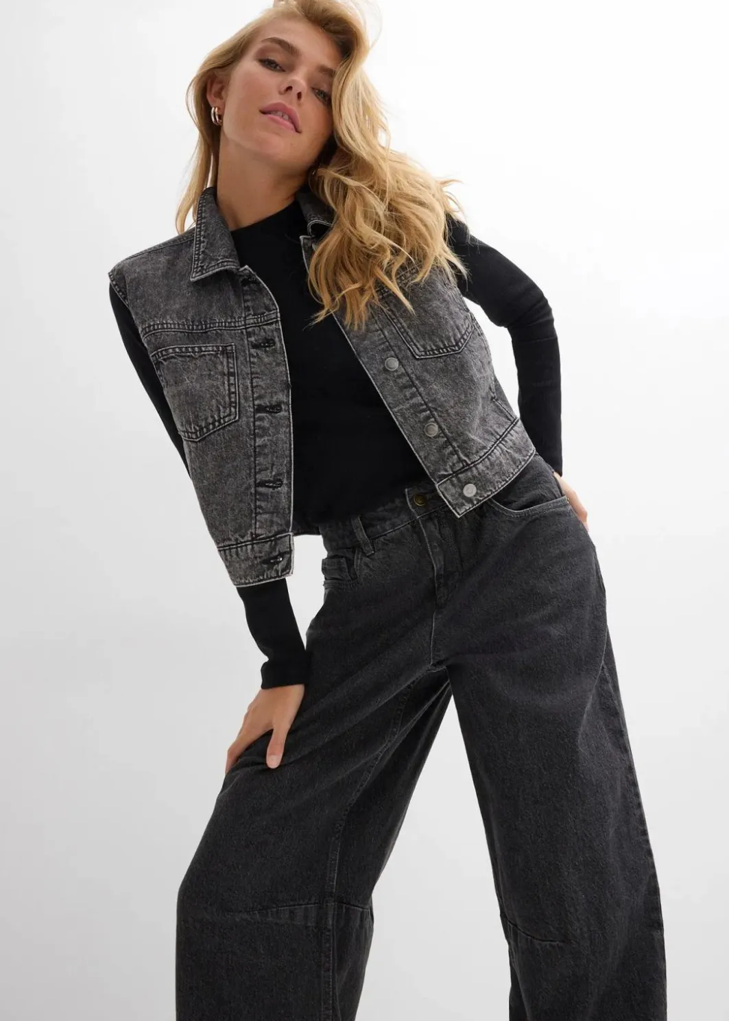 Damen bonprix Jeans|Bekleidung·Shirts & Tops|Barrel-Jeans Mid Waist