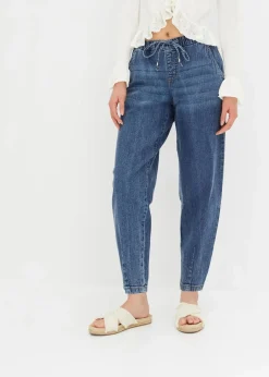 Damen bonprix Jeans|Bekleidung·Shirts & Tops|Barrel-Jeans, Mid Waist, Bequembund
