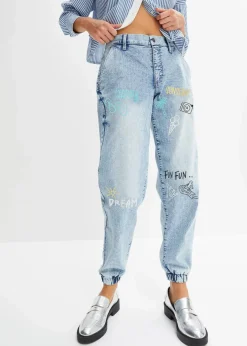Hot Barrel-Jeans, Mid Waist, Bequembund Damen Jeans