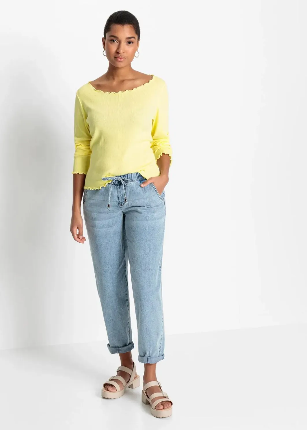 Barrel-Jeans, Mid Waist, Bequembund Damen Bekleidung·Shirts & Tops|Jeans