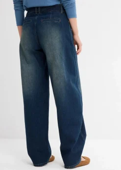 Best Barrel-Jeans Mid Waist mit Gürtel Damen Jeans|Kurzgrößen