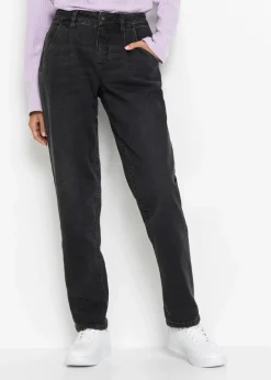 Hot Barrel-Jeans, Mid Waist, Stretch Damen Jeans|Bekleidung·Shirts & Tops