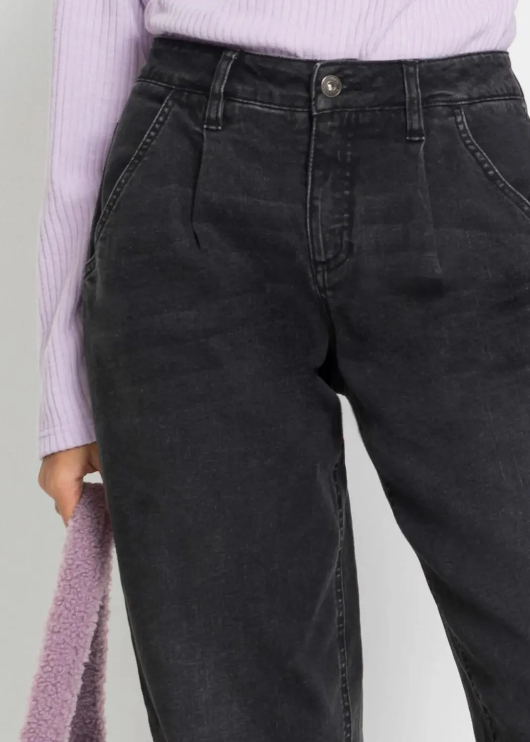 Hot Barrel-Jeans, Mid Waist, Stretch Damen Jeans|Bekleidung·Shirts & Tops
