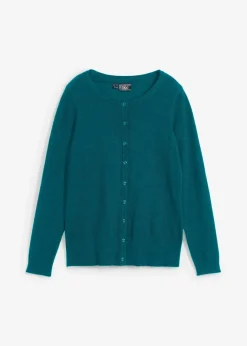 Online Basic Feinstrickjacke mit recycelter Baumwolle Damen Pullover & Strickjacken|Basics