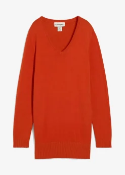 Outlet Basic Longpullover mit V-Ausschnitt Damen Bekleidung·Röcke|Bekleidung·Jeans