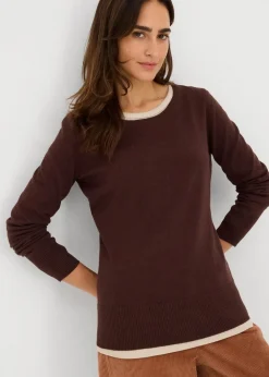 New Basic Pullover mit recycelter Baumwolle Damen Bekleidung·Röcke|Bekleidung·Jeans