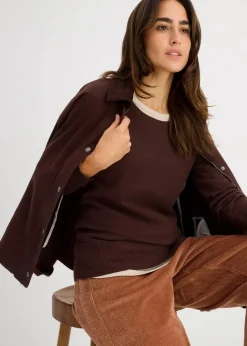 New Basic Pullover mit recycelter Baumwolle Damen Bekleidung·Röcke|Bekleidung·Jeans