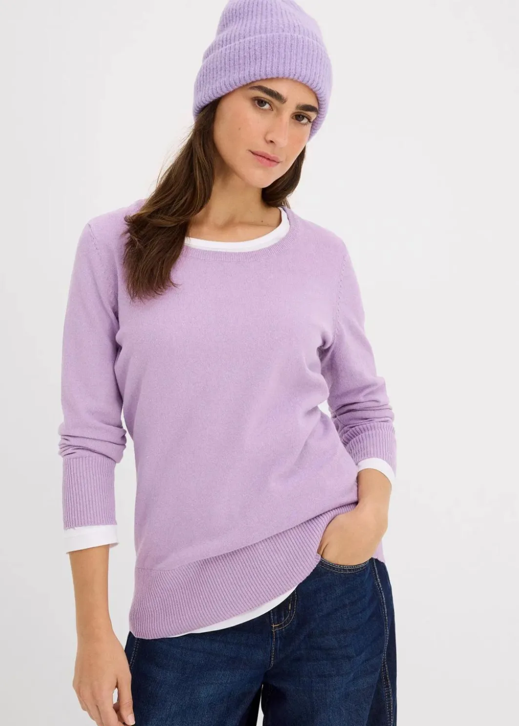 Discount Basic Pullover mit recycelter Baumwolle Damen Strickmode|Pullover & Strickjacken
