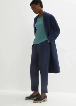 Damen bonprix Strickmode|Pullover & Strickjacken|Basic Pullover mit recycelter Baumwolle
