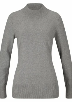 Sale Basic Pullover mit Stehkragen mit recycelter Baumwolle Damen Pullover & Strickjacken|Basics