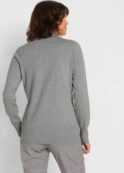 Sale Basic Pullover mit Stehkragen mit recycelter Baumwolle Damen Pullover & Strickjacken|Basics