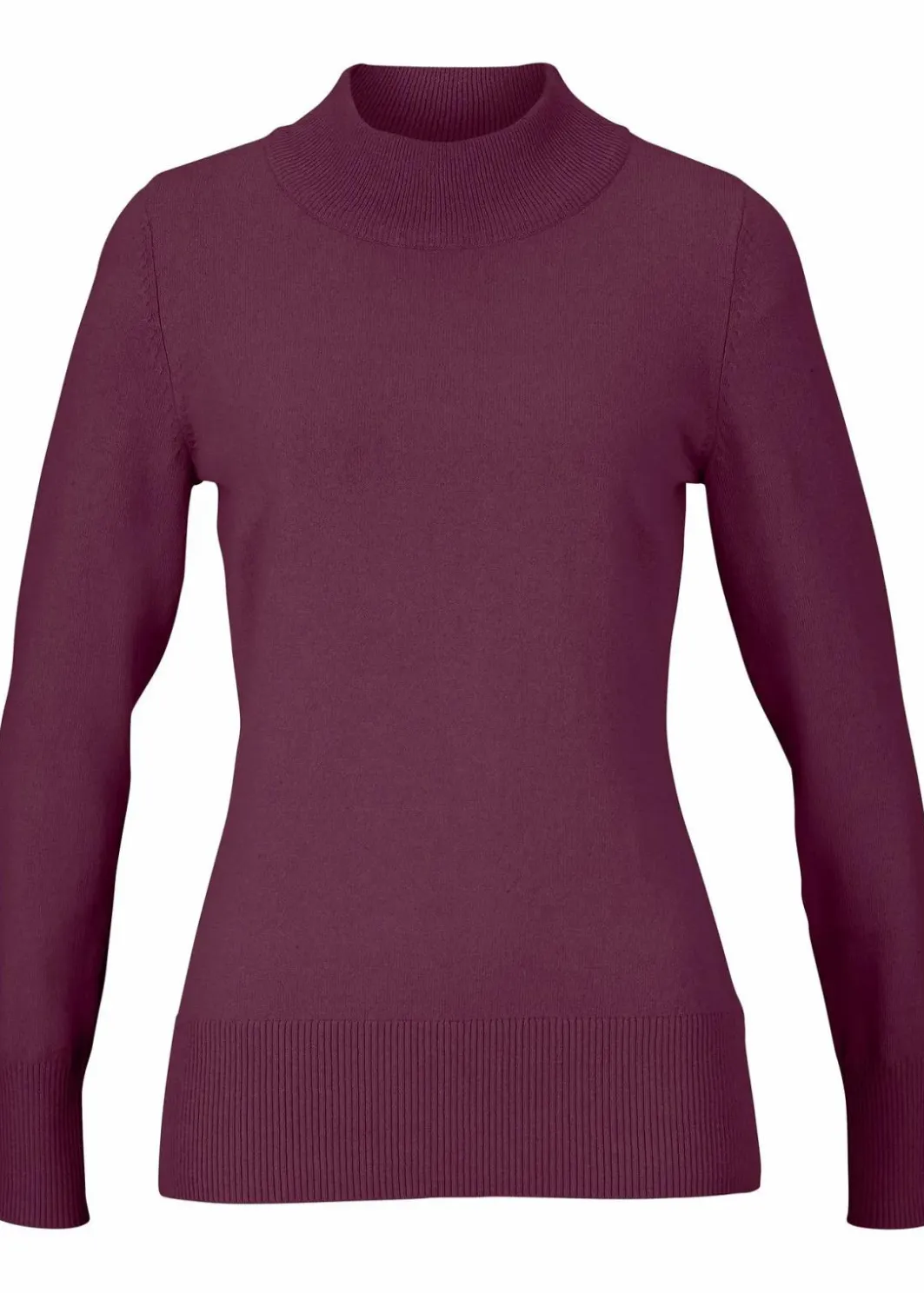 Basic Pullover mit Stehkragen mit recycelter Baumwolle Damen Bekleidung·Umstandsmode|Pullover & Strickjacken