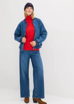 Damen bonprix Pullover & Strickjacken|Basics|Basic Rollkragenpullover