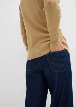 Damen bonprix Pullover & Strickjacken|Basics|Basic Rollkragenpullover