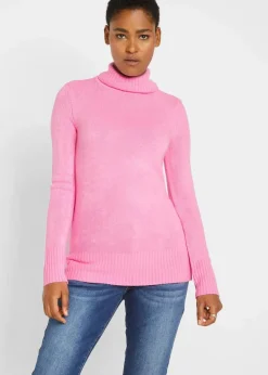 Damen bonprix Strickmode|Pullover & Strickjacken|Basic Rollkragenpullover