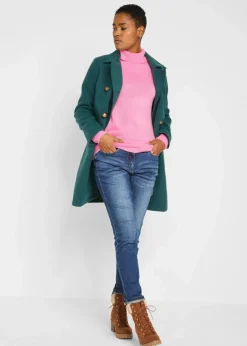 Damen bonprix Strickmode|Pullover & Strickjacken|Basic Rollkragenpullover