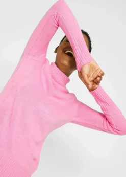 Damen bonprix Strickmode|Pullover & Strickjacken|Basic Rollkragenpullover