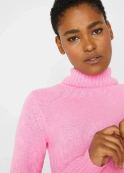 Damen bonprix Strickmode|Pullover & Strickjacken|Basic Rollkragenpullover