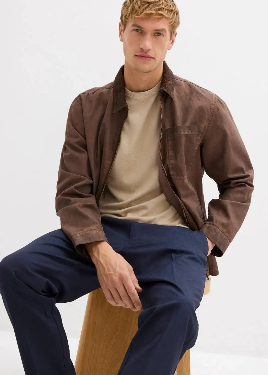 Herren bonprix Große Größen|Anzüge & Sakkos|Baukasten Anzugshose, Relaxed Fit