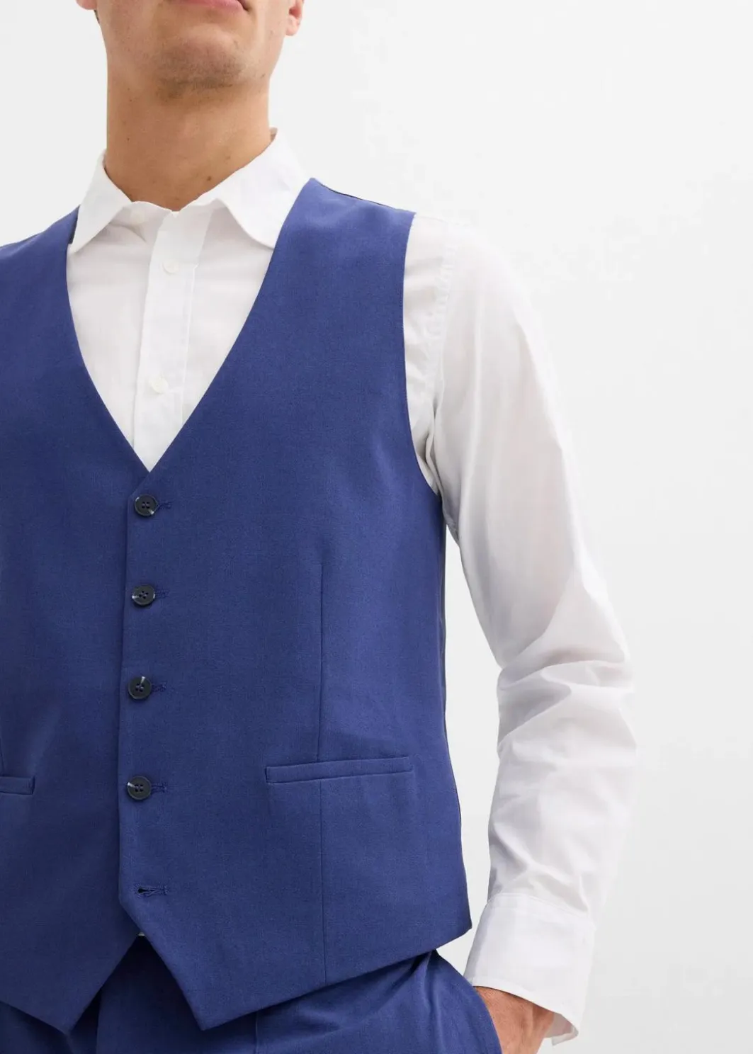 Herren bonprix Große Größen|Anzüge & Sakkos|Baukasten Anzugweste, Regular Fit