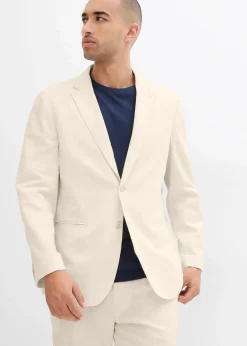 Clearance Baukasten Sakko mit Leinen, Regular Fit Herren Große Größen|Anzüge & Sakkos
