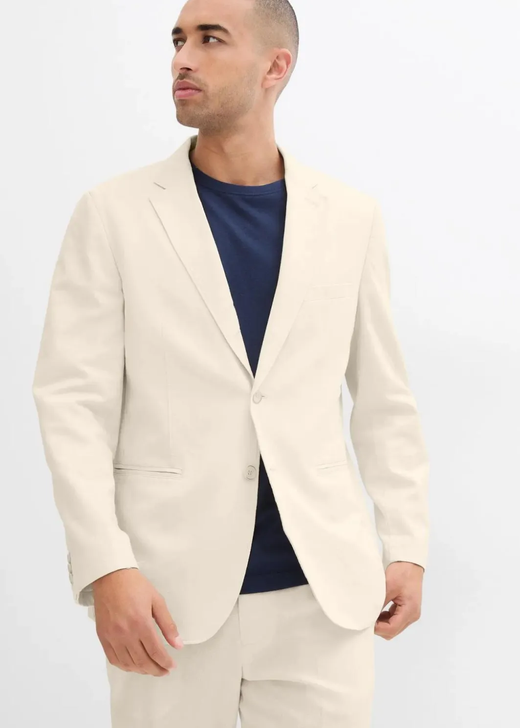 Clearance Baukasten Sakko mit Leinen, Regular Fit Herren Große Größen|Anzüge & Sakkos