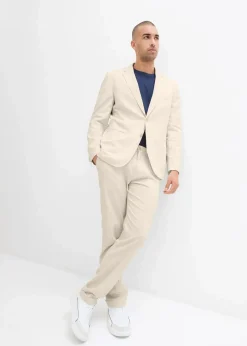 Clearance Baukasten Sakko mit Leinen, Regular Fit Herren Große Größen|Anzüge & Sakkos