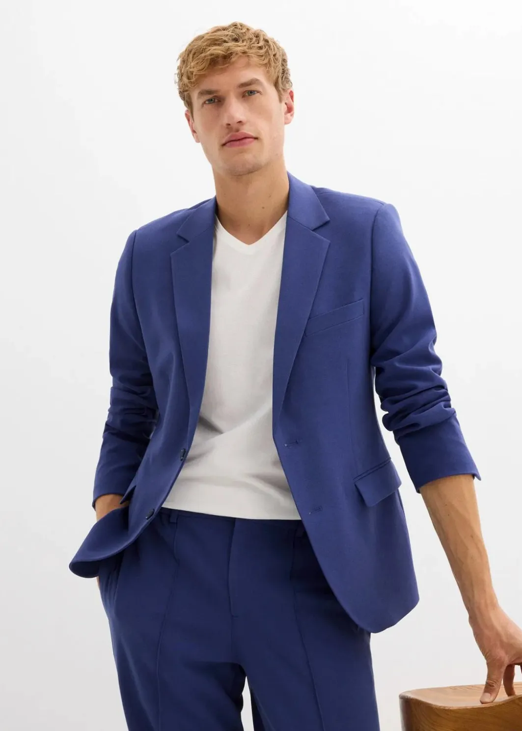 Herren bonprix Große Größen|Anzüge & Sakkos|Baukasten Stretch-Anzughose, Regular Fit