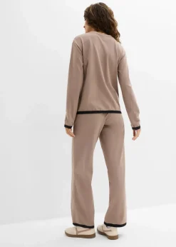 Damen bonprix Hosen|Bekleidung·Kleider|Baumwoll - Jogginganzug (Doppelpack 2-tlg. Set)