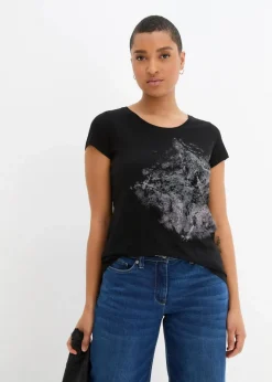 Best Baumwoll Flammgarn-Shirt, Kurzarm Damen Shirts & Tops