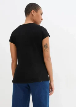 Best Baumwoll Flammgarn-Shirt, Kurzarm Damen Shirts & Tops