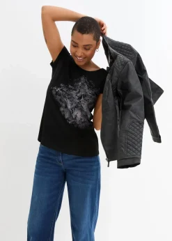 Best Baumwoll Flammgarn-Shirt, Kurzarm Damen Shirts & Tops