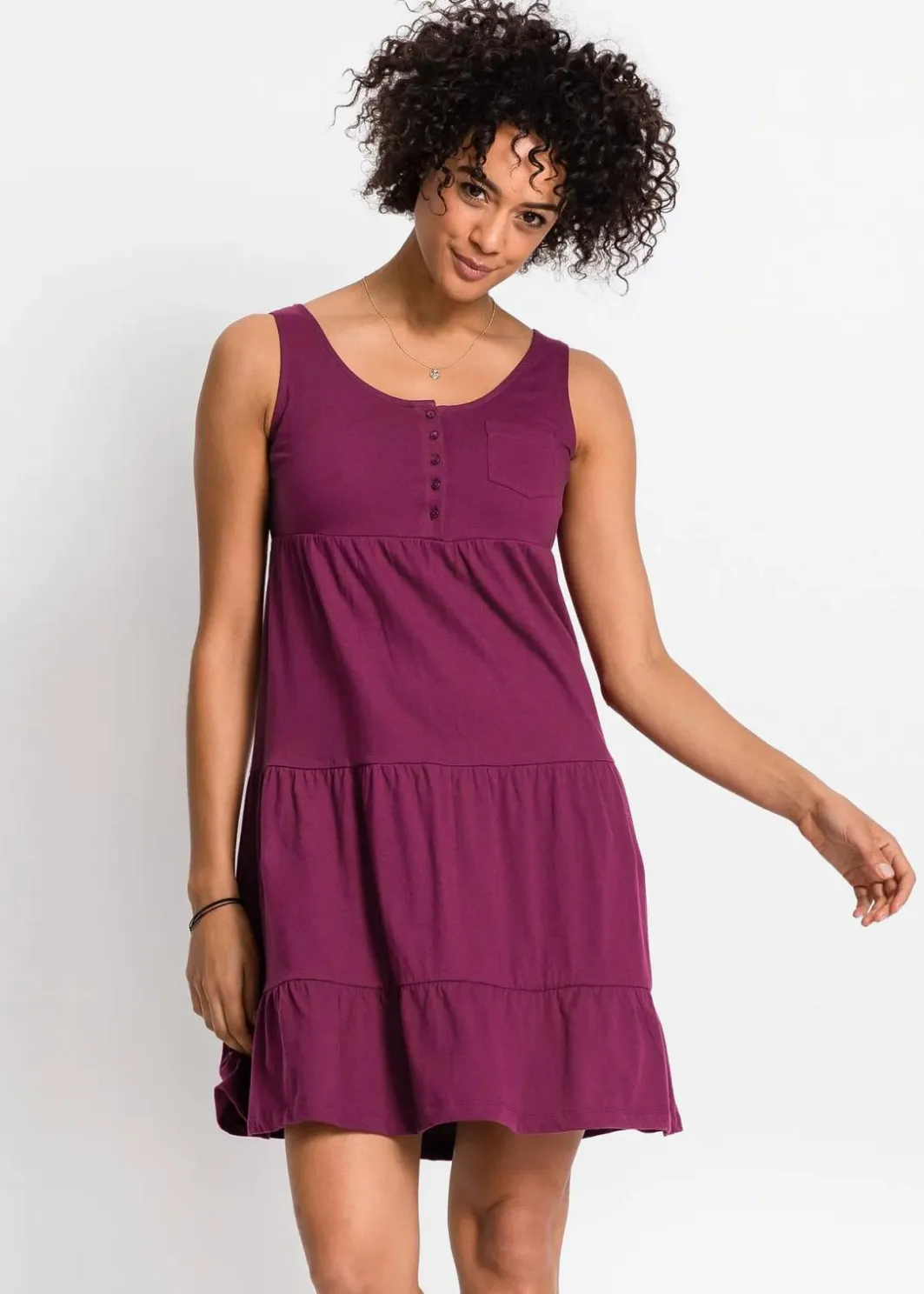 Clearance Baumwoll Jerseykleid, kurz Damen Kleider|Bekleidung·Pullover & Strickjacken