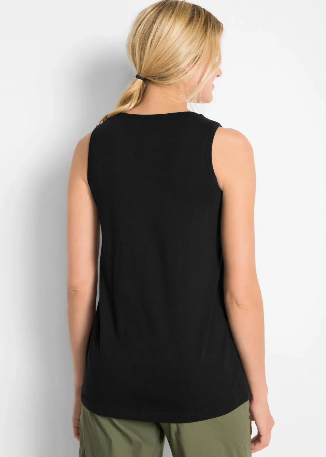 Baumwoll Longtop mit Spitze Damen Shirts & Tops