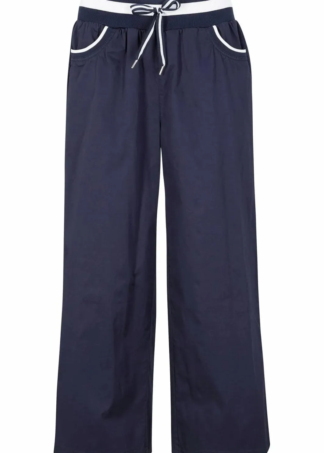 Damen bonprix Hosen|Baumwoll Papertouch- Culotte mit Bequembund
