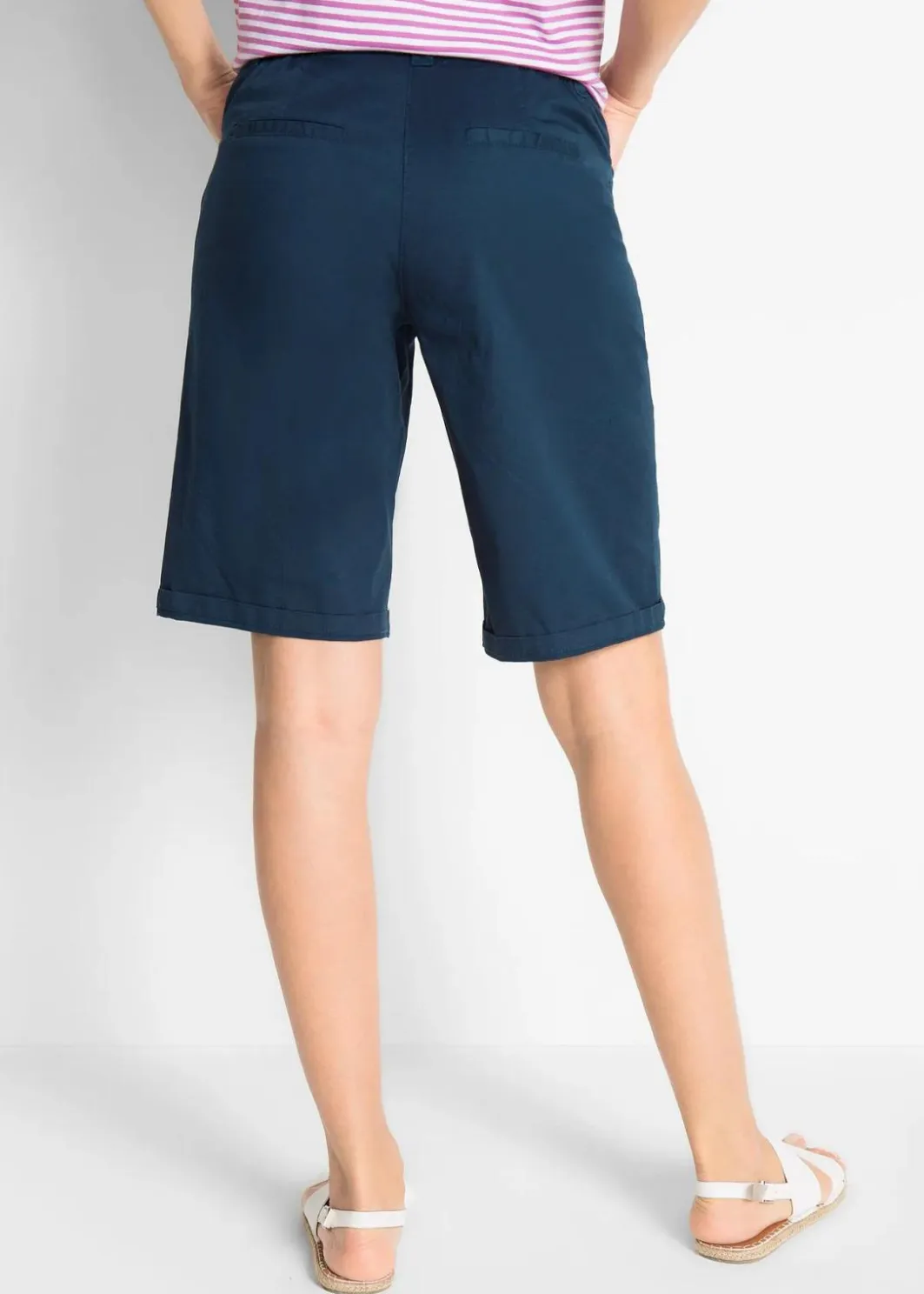 Sale Baumwoll Papertouch-Bermuda mit Bequembund Damen Bekleidung·Outdoorbekleidung|Bekleidung·Kleider