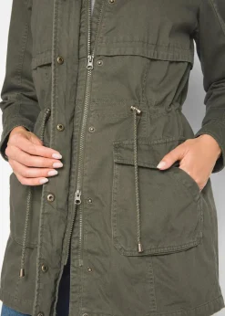 Damen bonprix Bekleidung·Hosen|Jacken & Mäntel|Baumwoll Parka mit Jerseyfutter