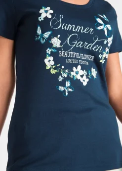 Outlet Baumwoll Shirt, Kurzarm Damen Nachhaltigere Materialien|Shirts & Tops