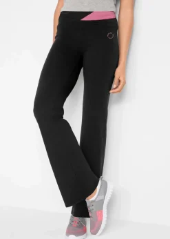 Damen bonprix Bekleidung·Sweat|Bekleidung·Kleider|Baumwoll Sporthose mit Stretch, Bootcut