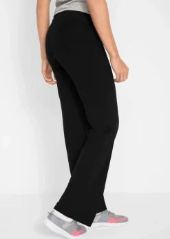 Damen bonprix Bekleidung·Sweat|Bekleidung·Kleider|Baumwoll Sporthose mit Stretch, Bootcut