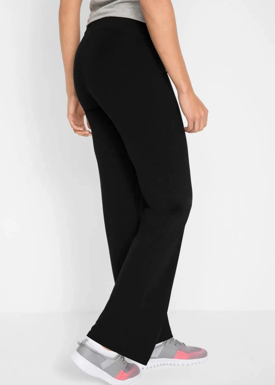 Damen bonprix Bekleidung·Sweat|Bekleidung·Kleider|Baumwoll Sporthose mit Stretch, Bootcut