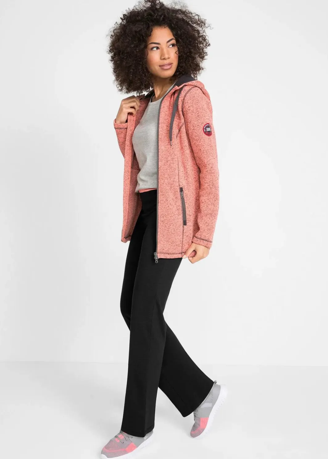 Damen bonprix Bekleidung·Sweat|Bekleidung·Kleider|Baumwoll Sporthose mit Stretch, Bootcut