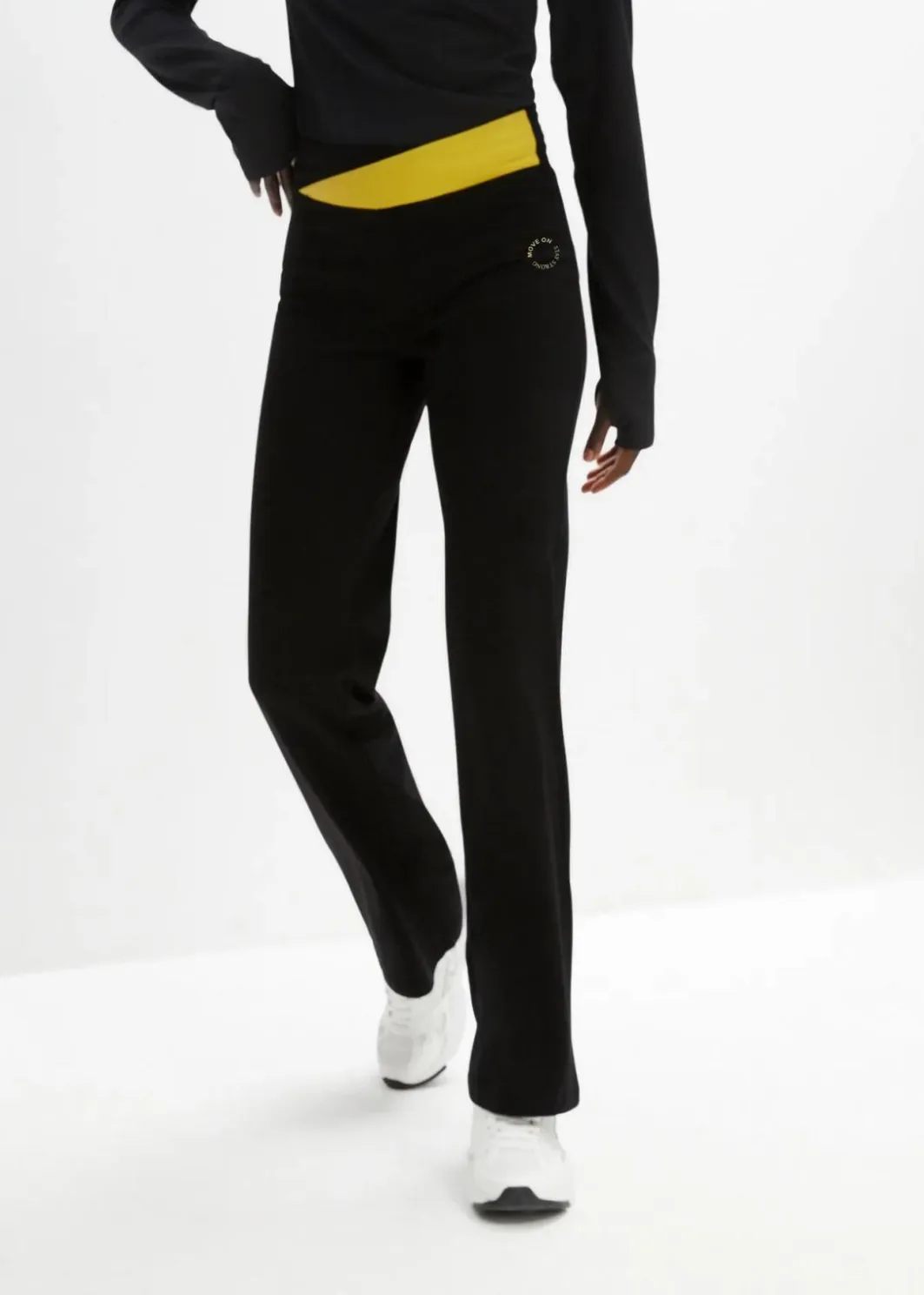 New Baumwoll Sporthose mit Stretch, Bootcut Damen Hosen|Sportbekleidung