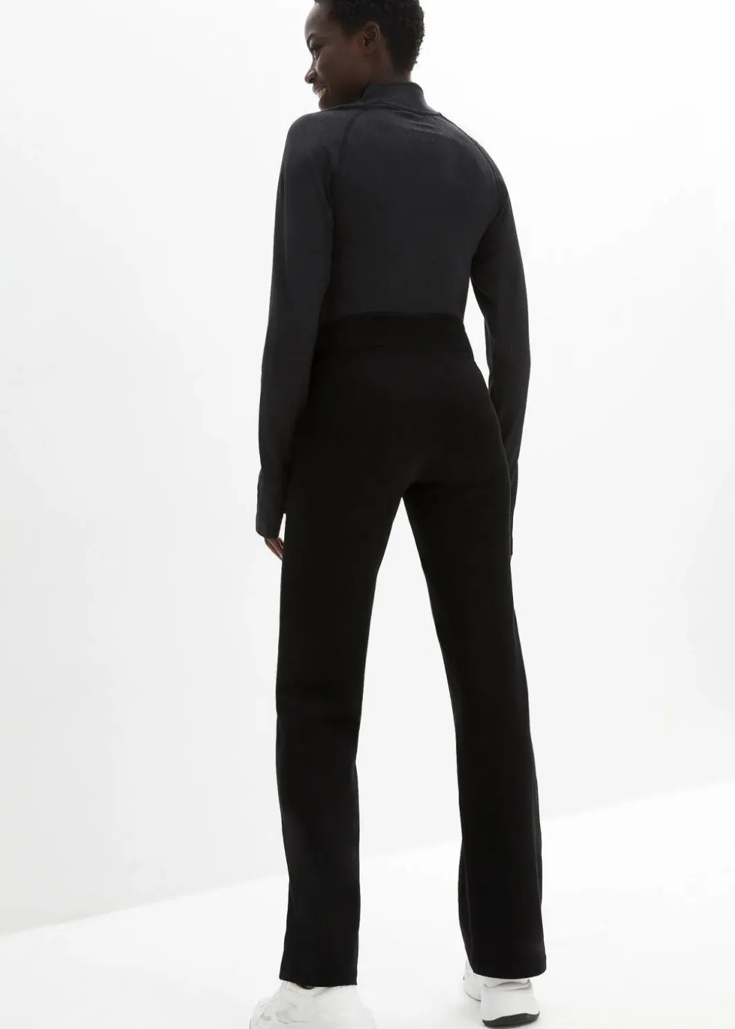 New Baumwoll Sporthose mit Stretch, Bootcut Damen Hosen|Sportbekleidung