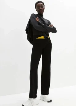 New Baumwoll Sporthose mit Stretch, Bootcut Damen Hosen|Sportbekleidung