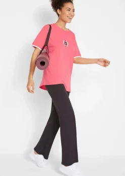 Damen bonprix Hosen|Sportbekleidung|Baumwoll Sporthose mit Stretch, Bootcut